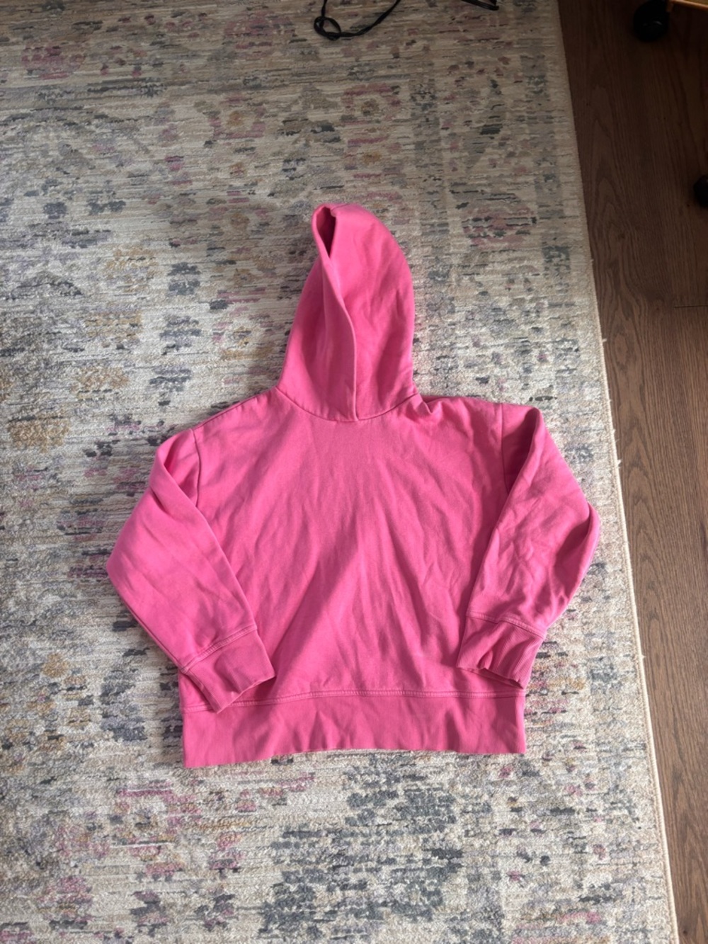 Zara Hot Pink Hooded Pullover Sweatshirt